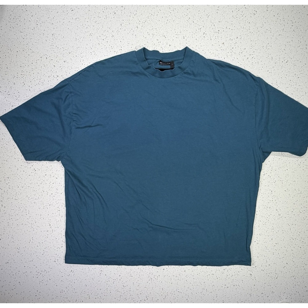 ASOS DESIGN Sunrise Records Studio Graphic Blue T-Shirt Crew Neck Size XL - Picture 2 of 7